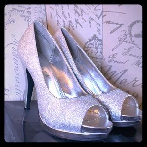 Sexy Silver Sparkle 4inch Heels